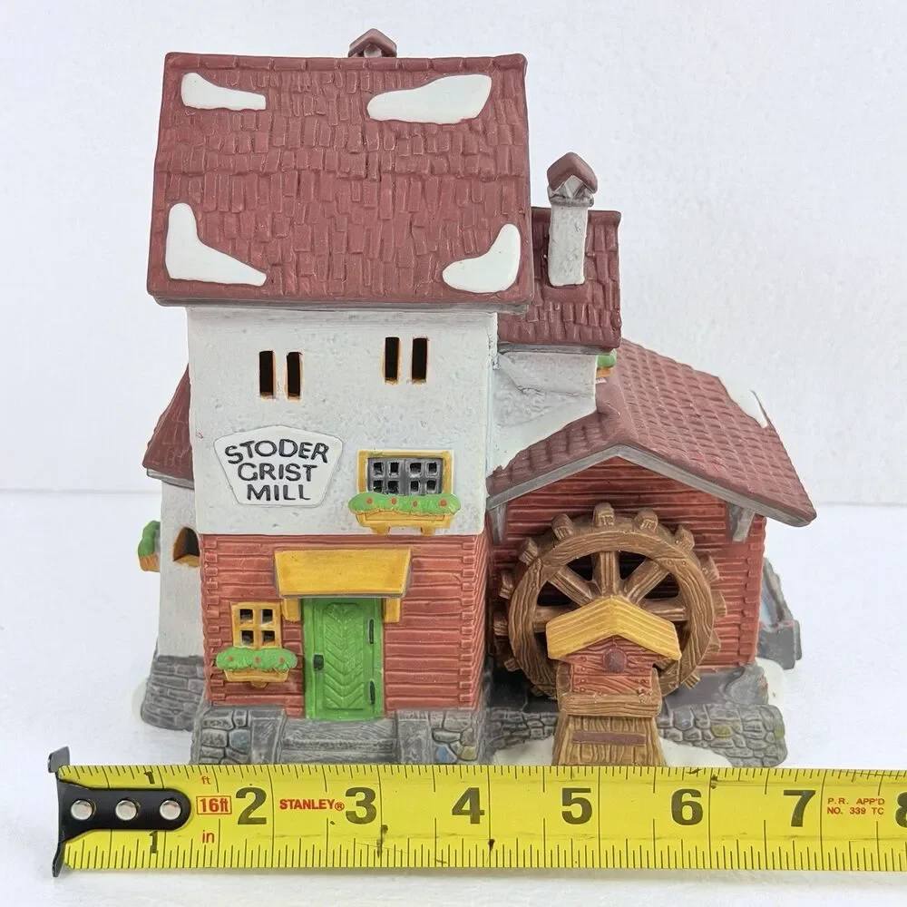 Vintage Department 56 Alpine Village Stoder Grist Mill Retired 59536 EUC